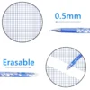 1 Pack Erasable Gel Pen Set, Erasable Pens + Refills + Erasers 0.5mm Erasable Pen Office School Stationery