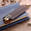 1pc Hand-stitched Cowhide Pen Bag