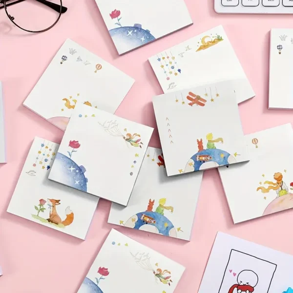 1pc, 50pages Sticky Notes, Cute Cartoon Note Pad