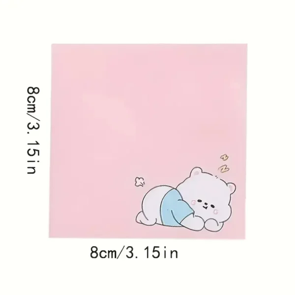 80pcs/set Cute Cartoon Animal Sticky Notes